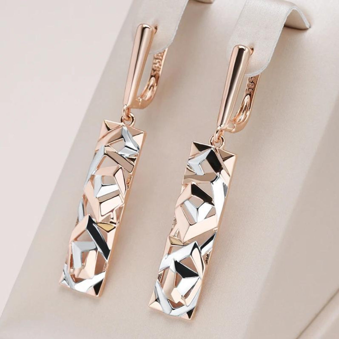 Chic gold and silver earrings