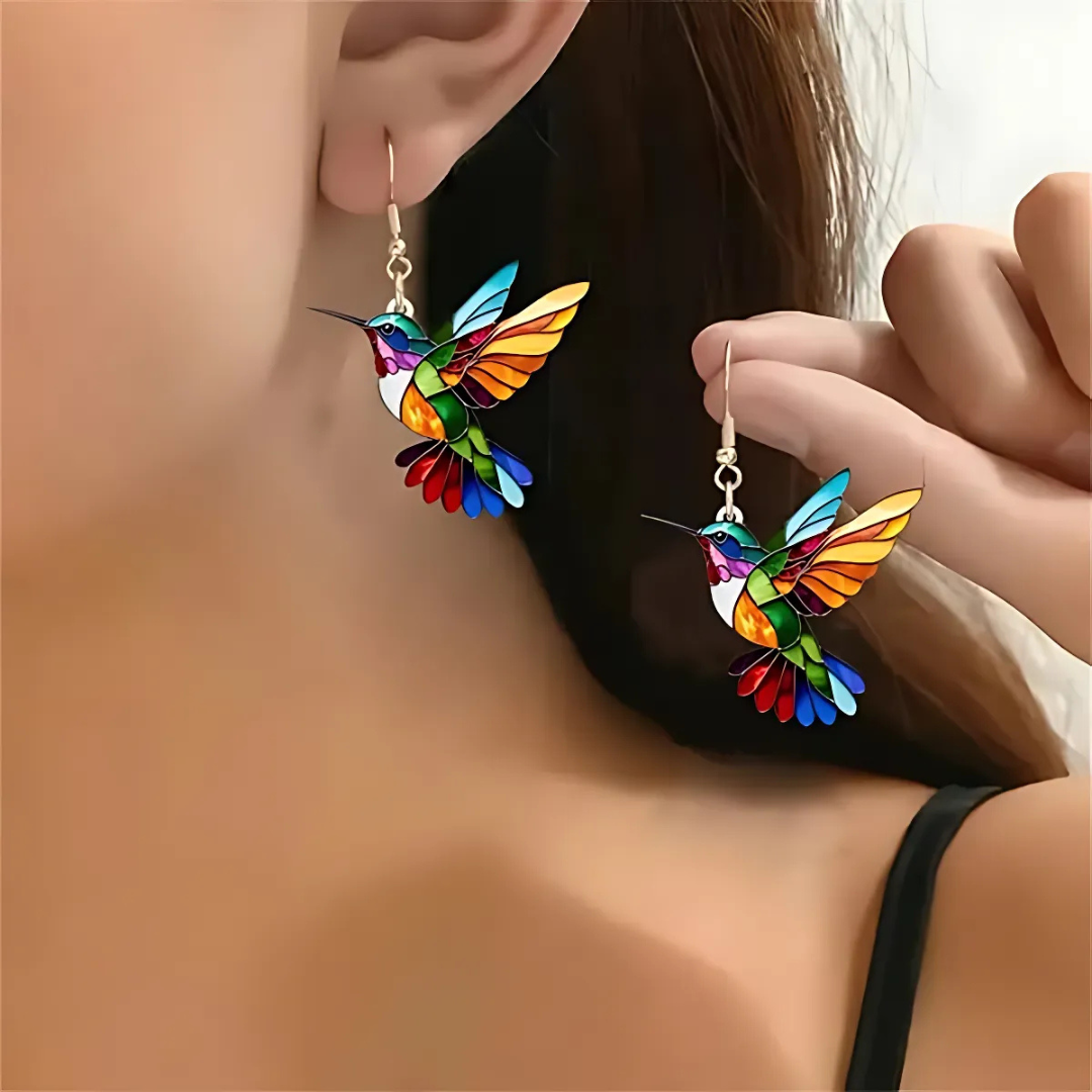 Wings of Grace Hummingbird Charm Necklace