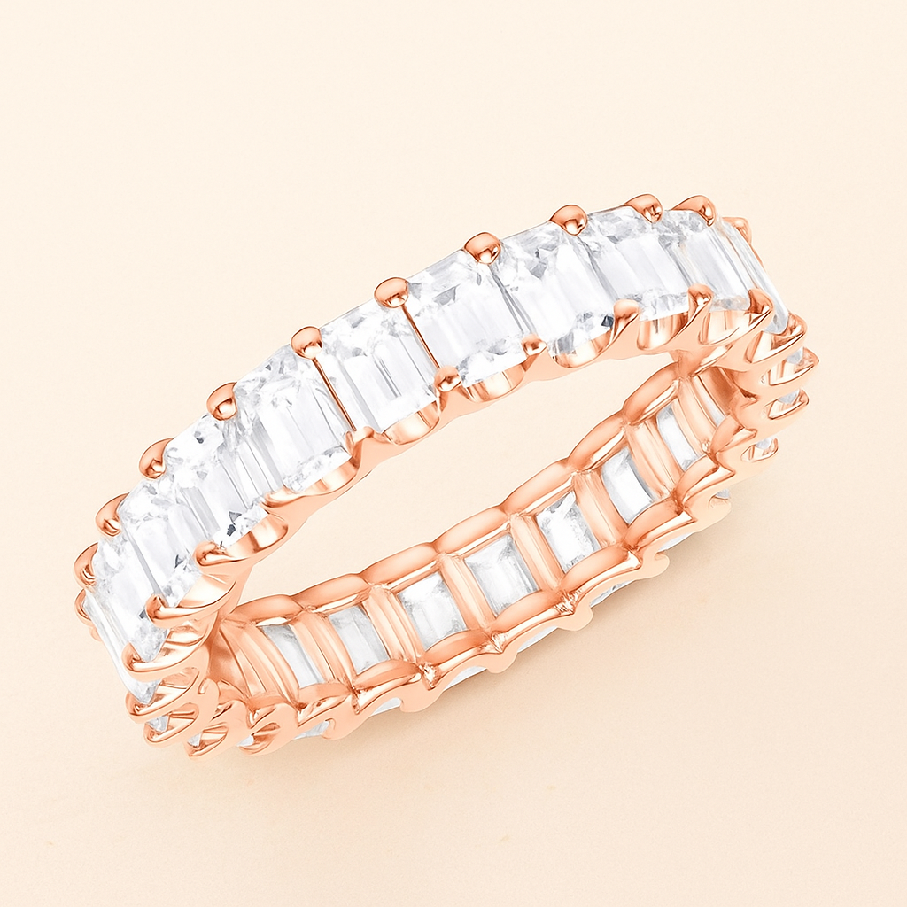Elegant Full Circle Synthetic Zirconia Ring for Women