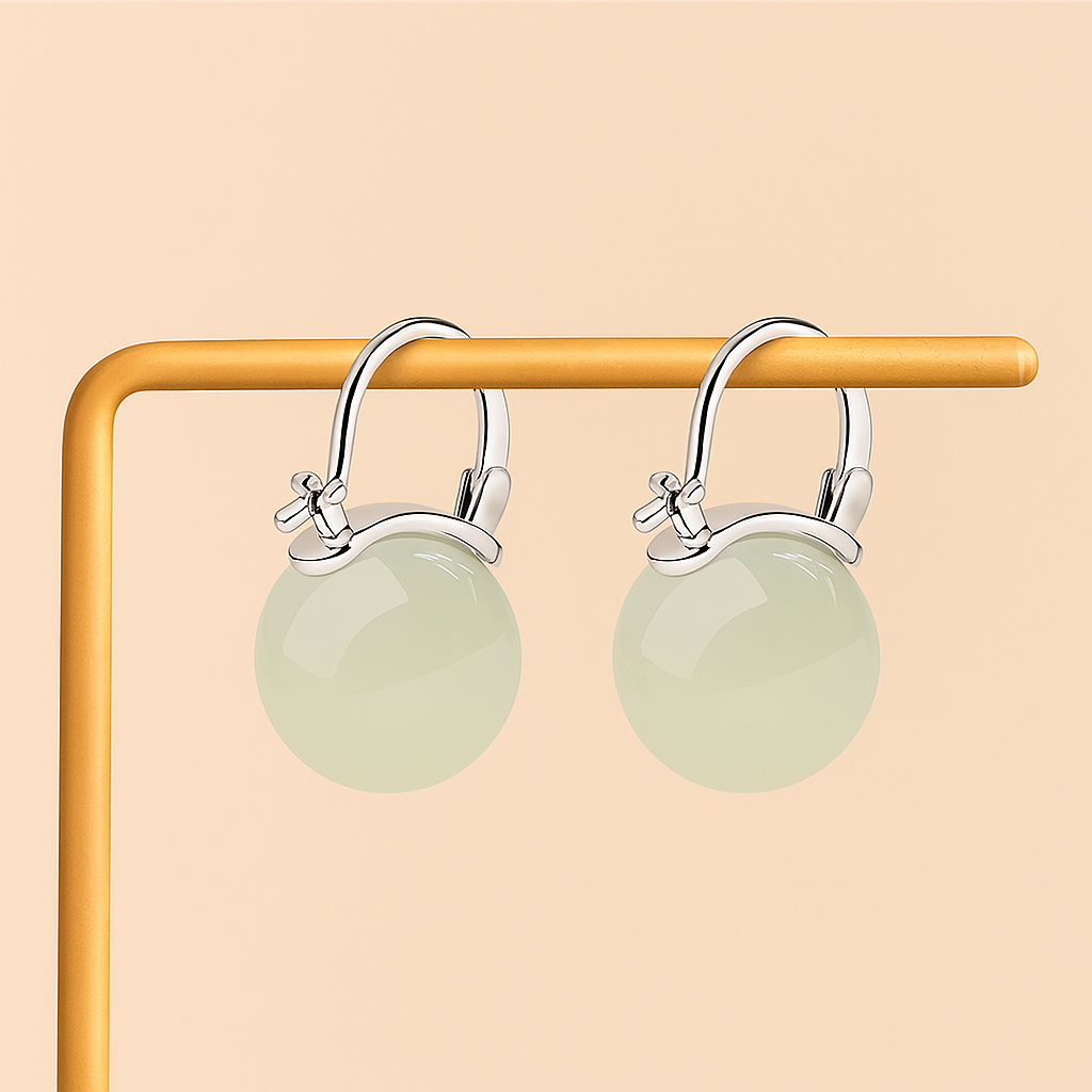 Elegant Circular Bead Earrings – Stylish & Delicate