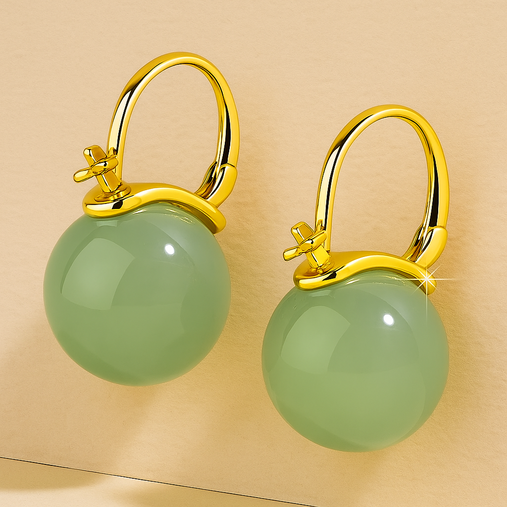 Elegant Circular Bead Earrings – Stylish & Delicate