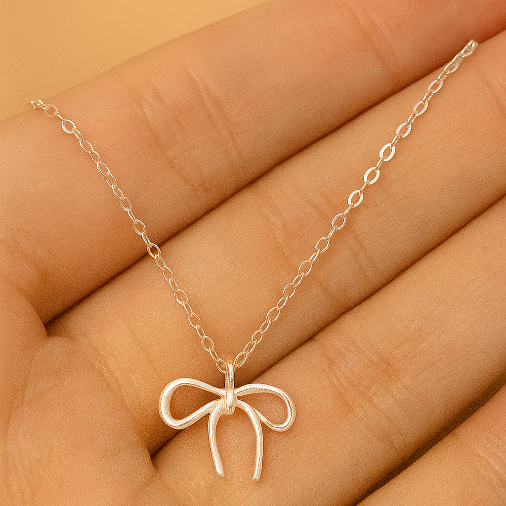 Elegant Minimalist Bowknot Pendant Necklace