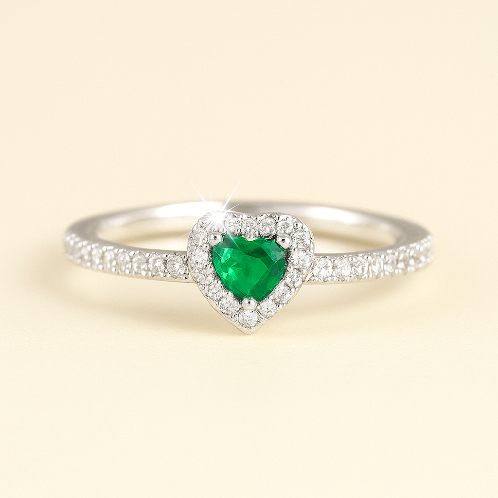 Luxury Heart-Shaped Cubic Zirconia Ring – Women's Promise