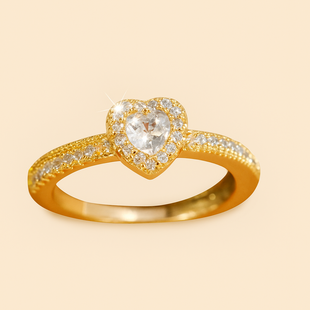 Luxury Heart-Shaped Cubic Zirconia Ring – Women's Promise