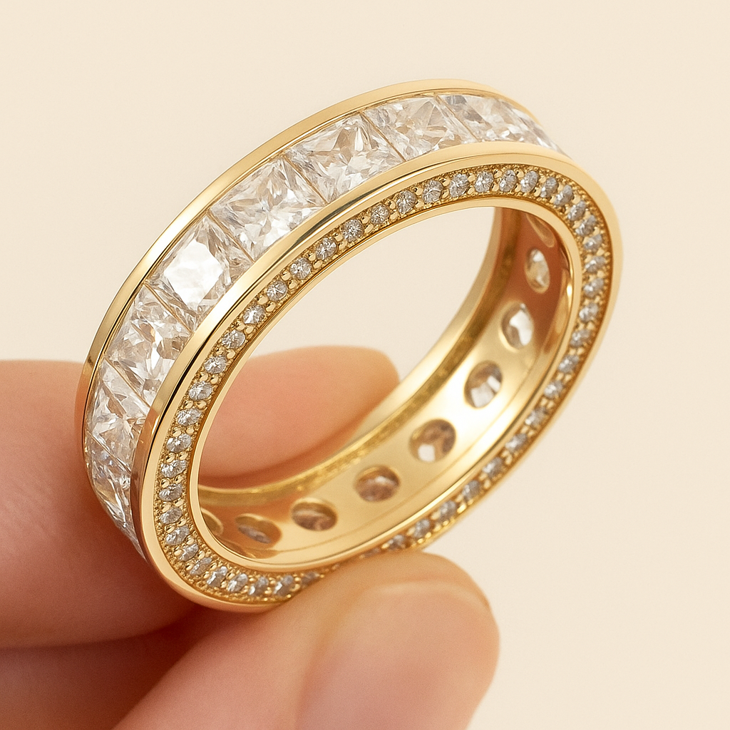 Eternal Wide Band Ring for Women – Cubic Zirconia