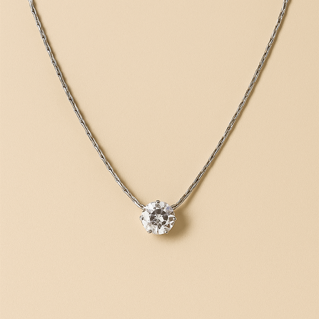 Unique European Style Golden Rhinestone Pendant Necklace for Women