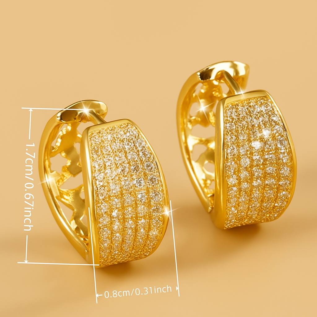 Elegant Zirconia Hoop Earrings – Sparkling for Her