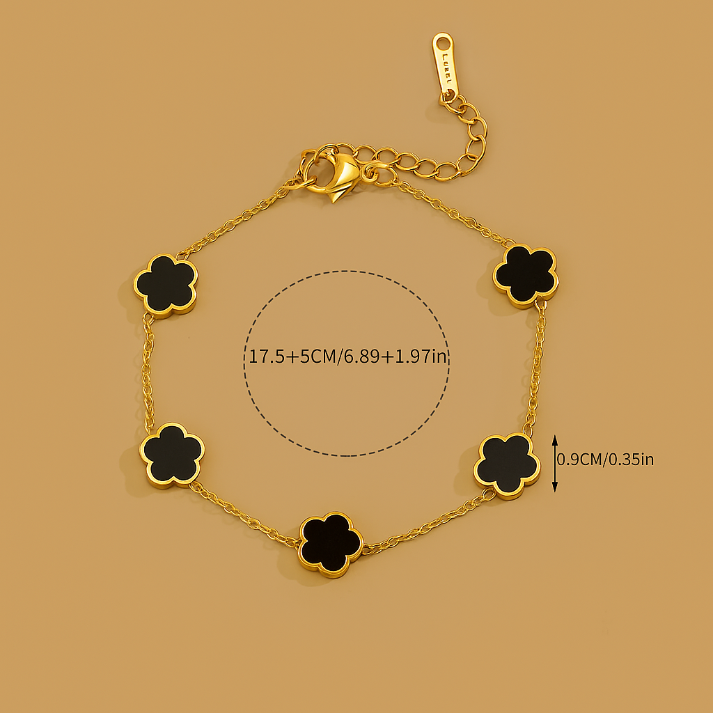 Trendy Five-Petal Flower Bracelets – Stylish for Women