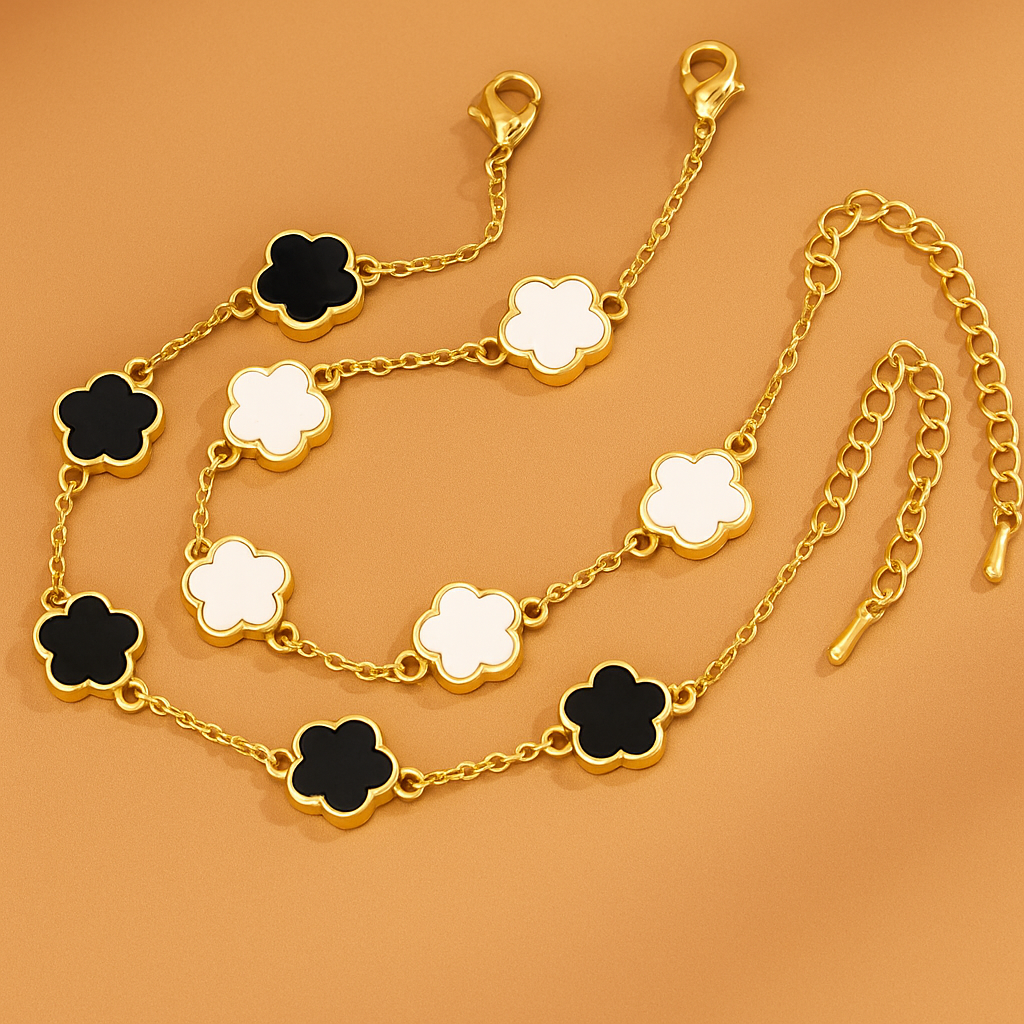 Trendy Five-Petal Flower Bracelets – Stylish for Women