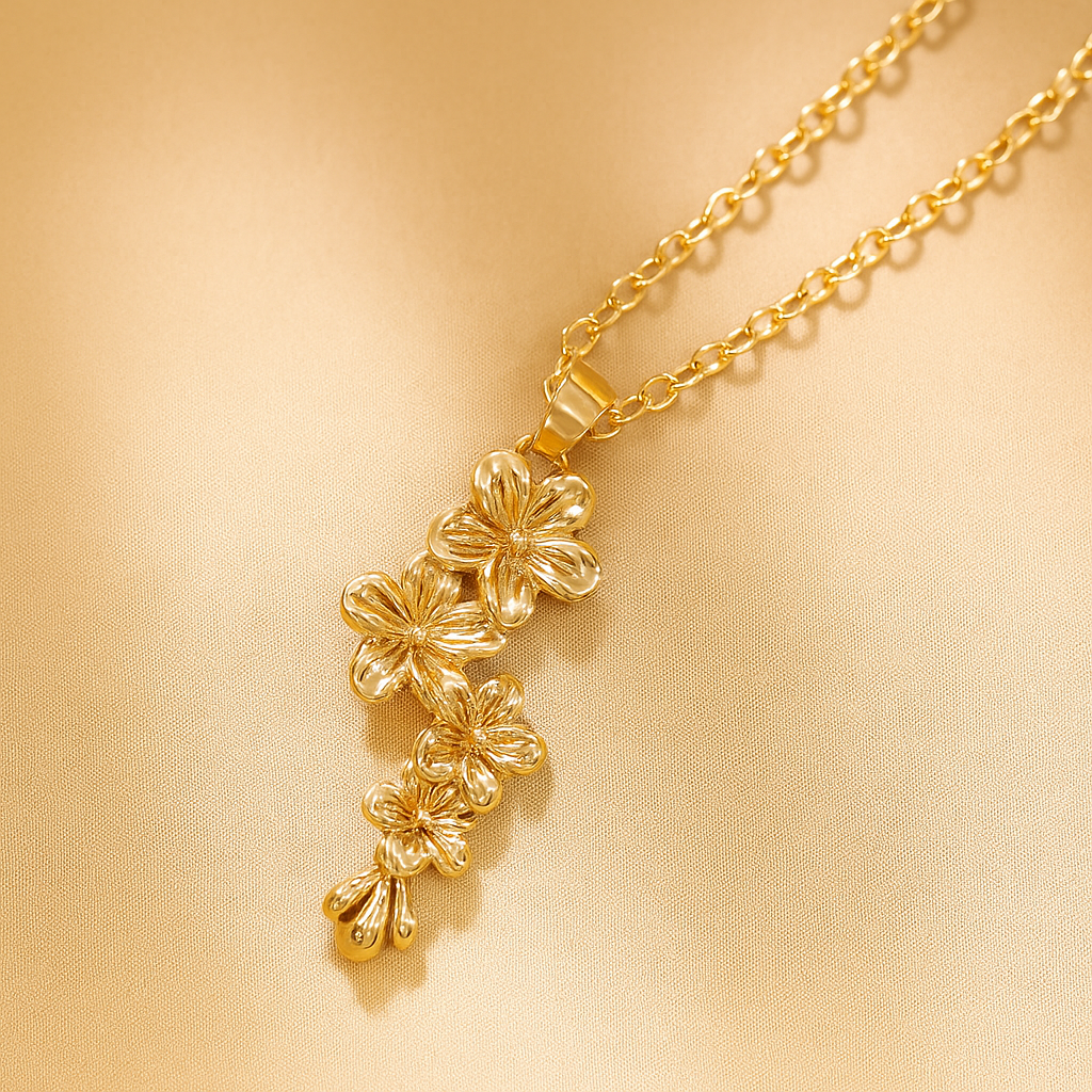Cherry Blossom Flower Necklace – Elegant Design for Women