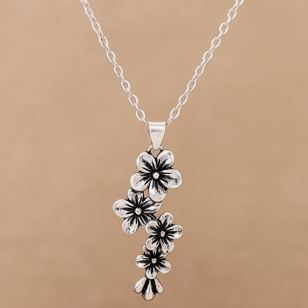 Cherry Blossom Flower Necklace – Elegant Design for Women
