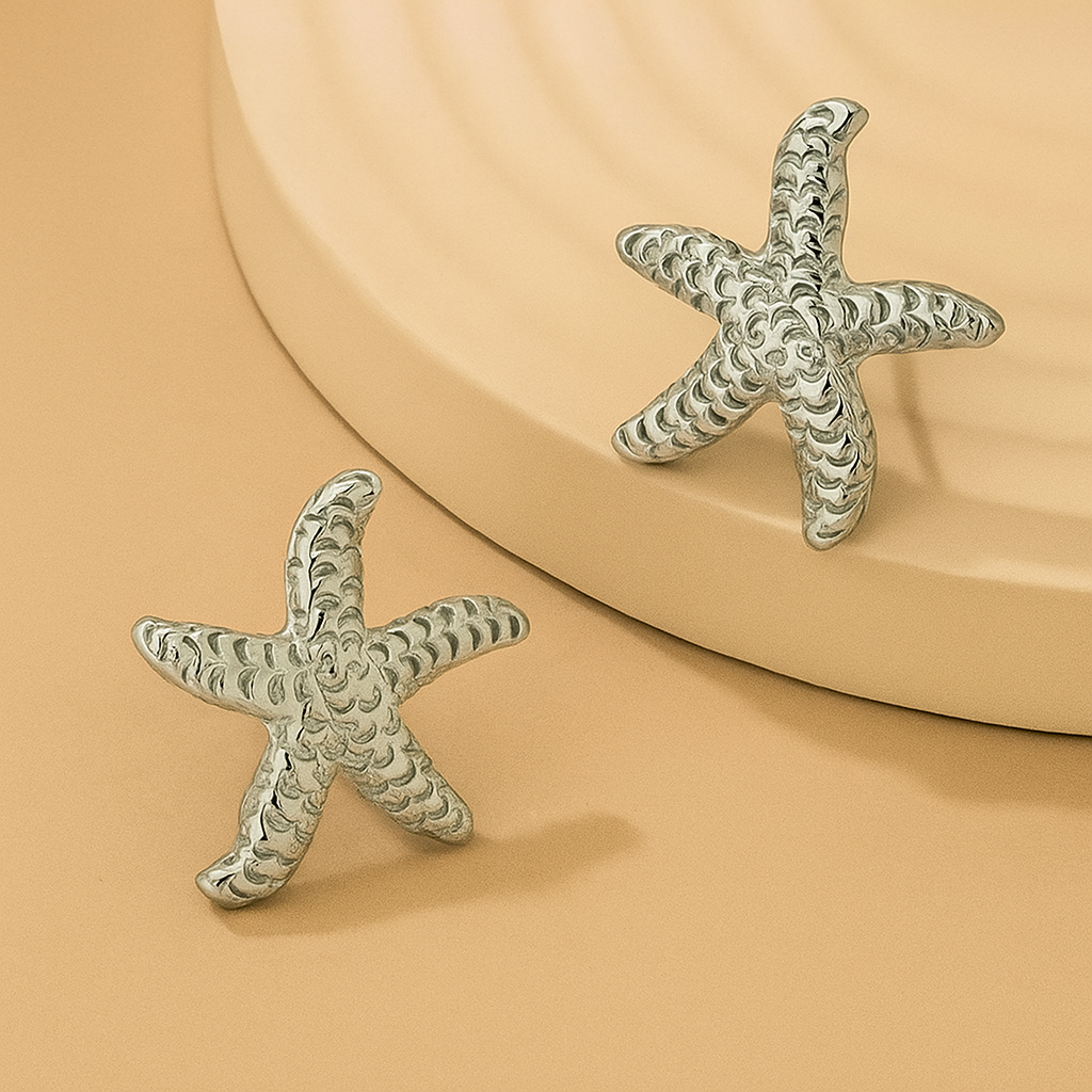 Ocean-Inspired Starfish Stud Earrings