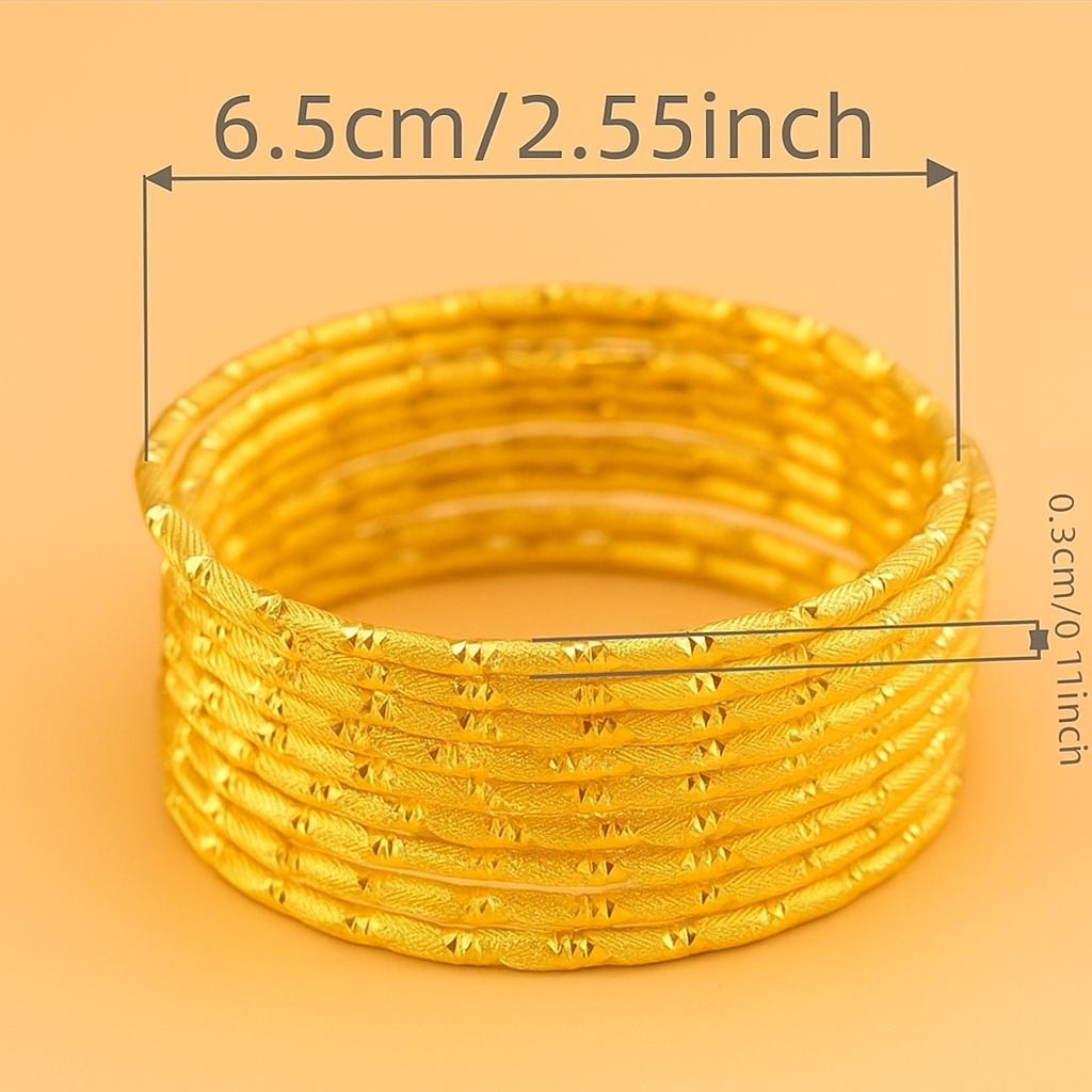 24K Gold-Plated Brass Bangle – Luxury Bracelet