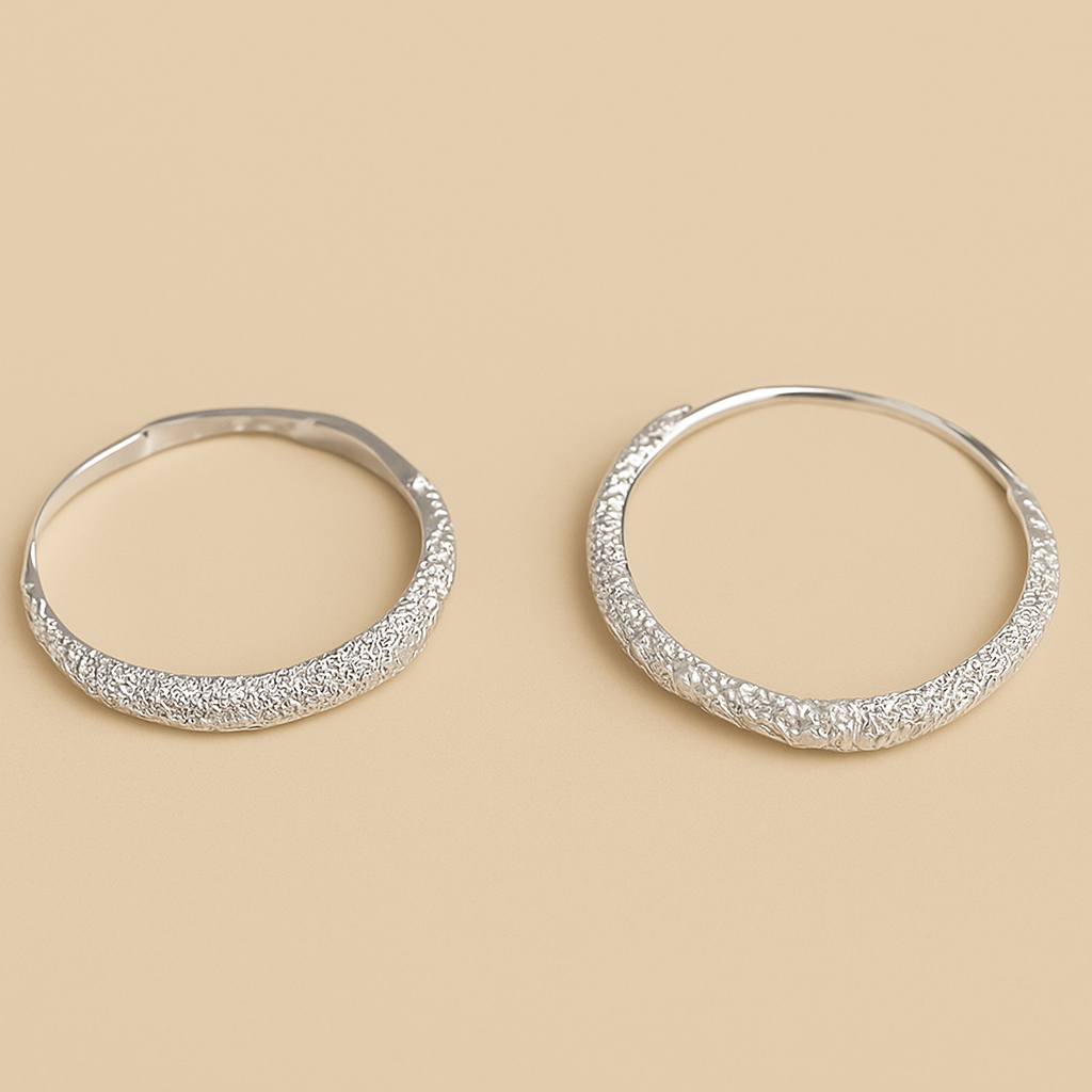 Starry Sky Frosted Sparkling Hoop Earrings