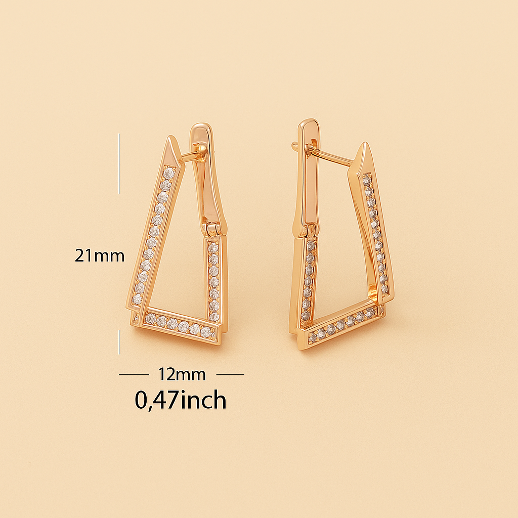 Trendy Geometric Triangle Drop Earrings