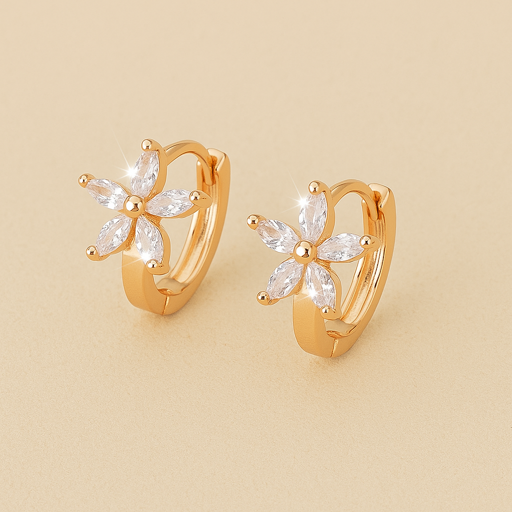 1 Pair Simple & Delicate Small Flower Stud Earrings