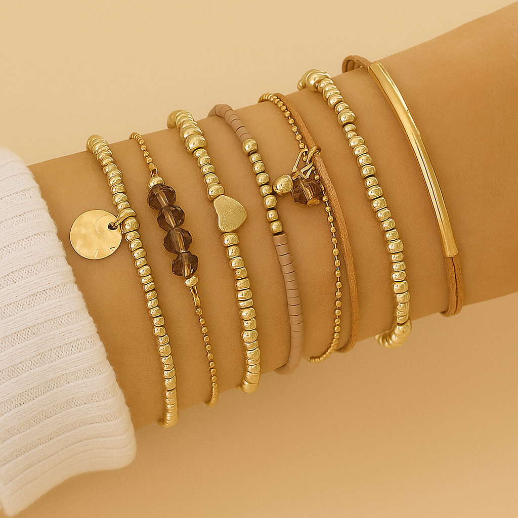 Elegant Beaded Bracelet Set