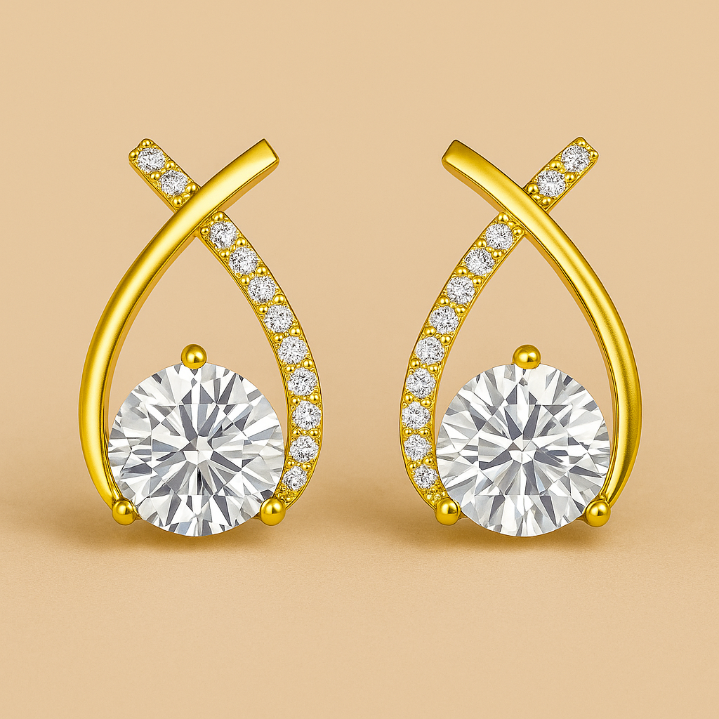 Arielle – Cascading Drop Earrings Crafted in 18k Gold