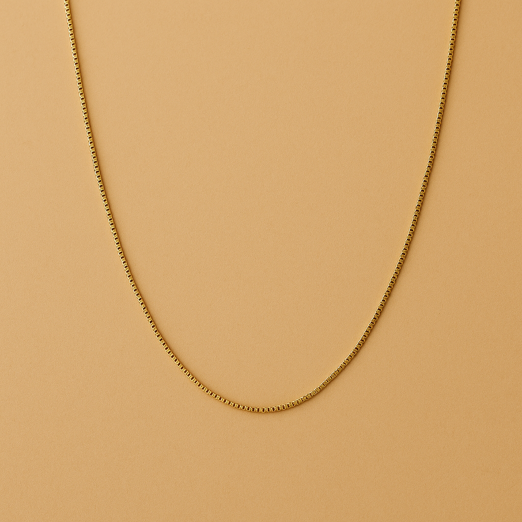 Bodega – Box Chain Necklace in 18k Gold