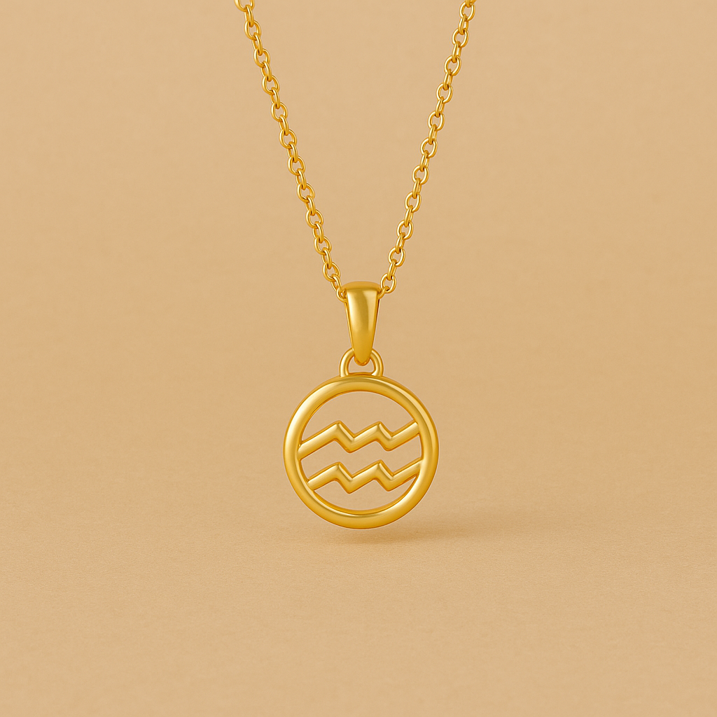 Celestial Zodiac Pendant | 18k Gold Necklace