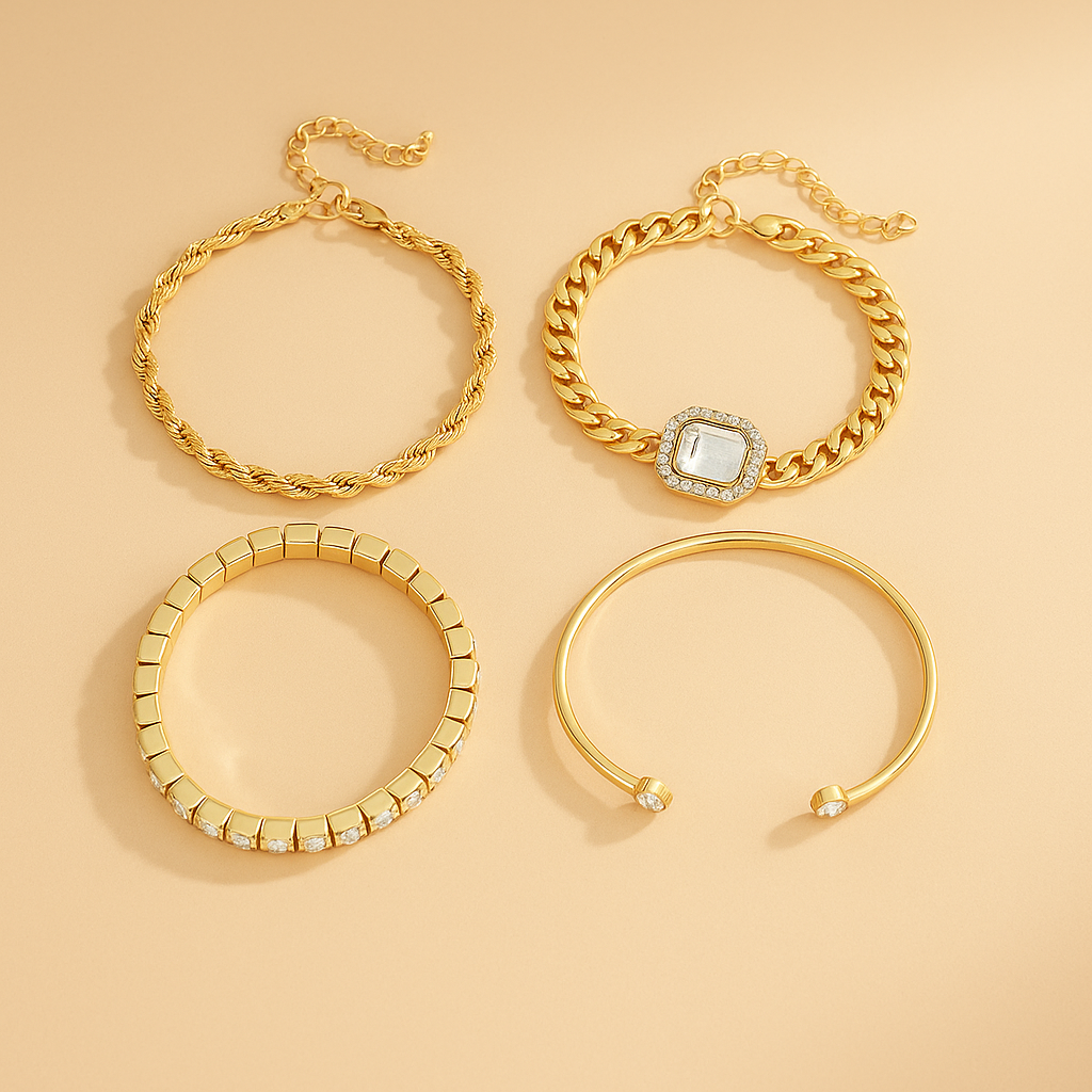 Domitia Calvina | 18k Gold Bracelet Set