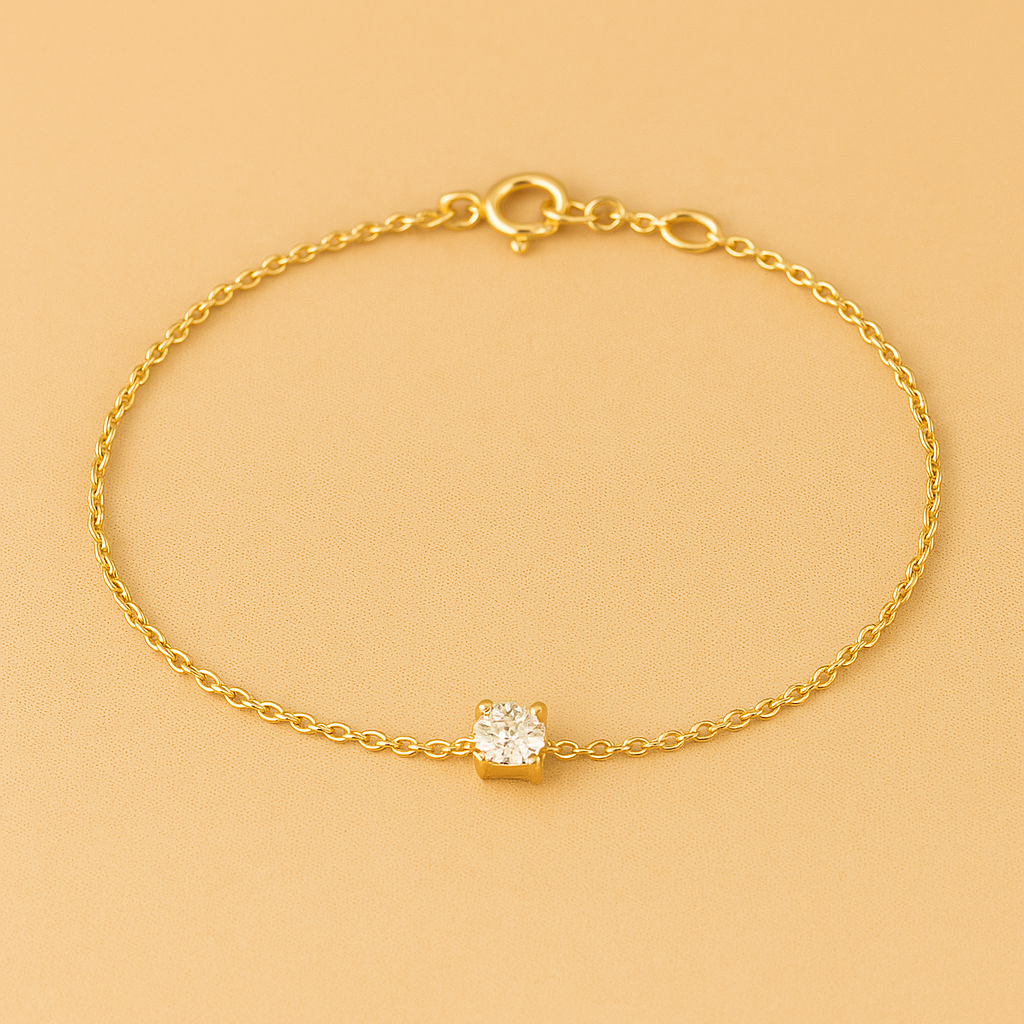 Cléa | Moissanite Bracelet in 14k Gold
