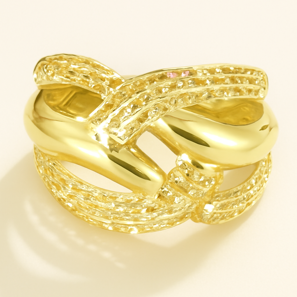 Elegant Multi-Band Cutout Ring for Women