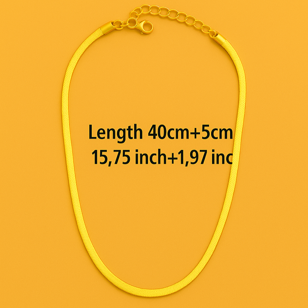 Refined snake bone necklace - 18K gold-plated elegance