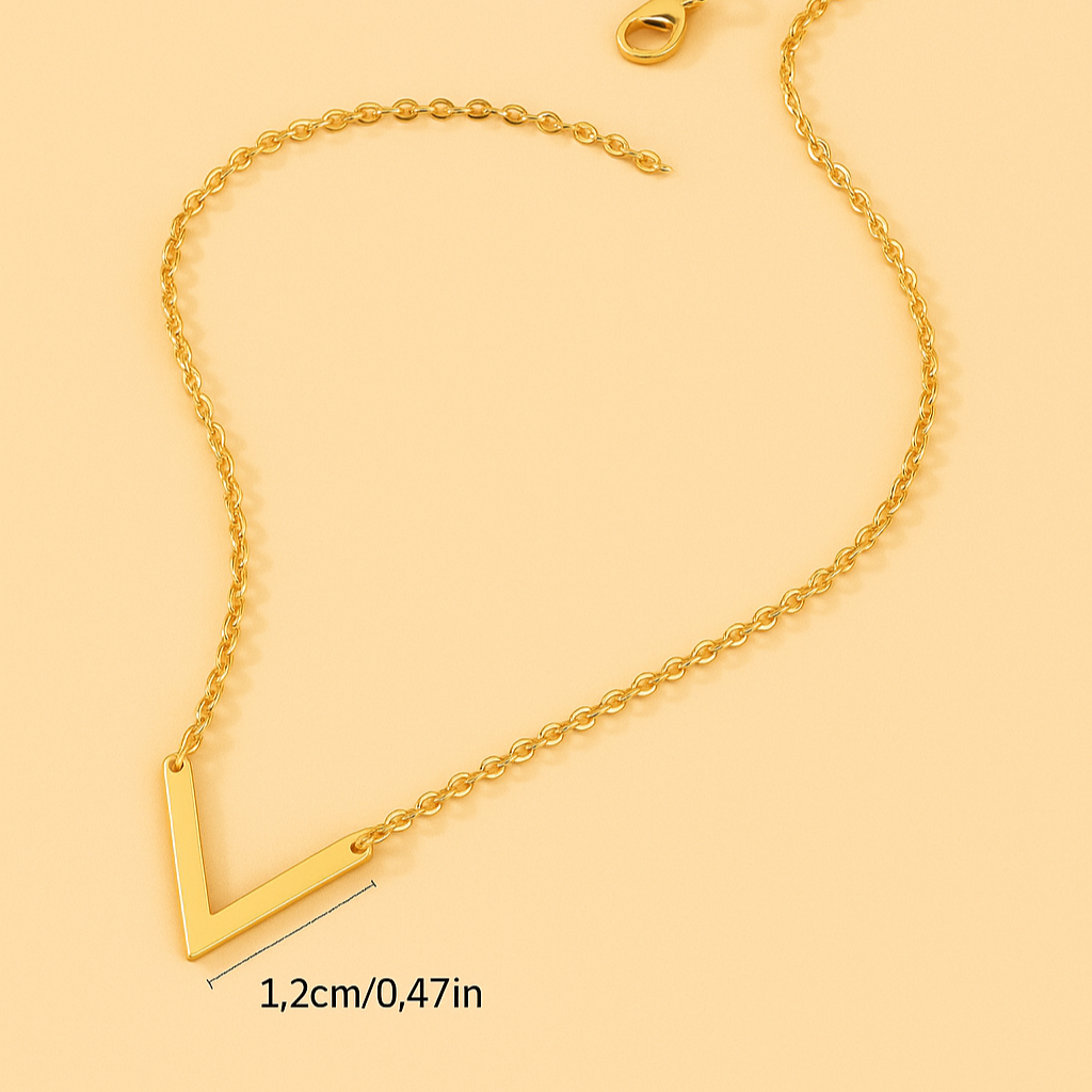 Aurora | V-shaped geometric necklace