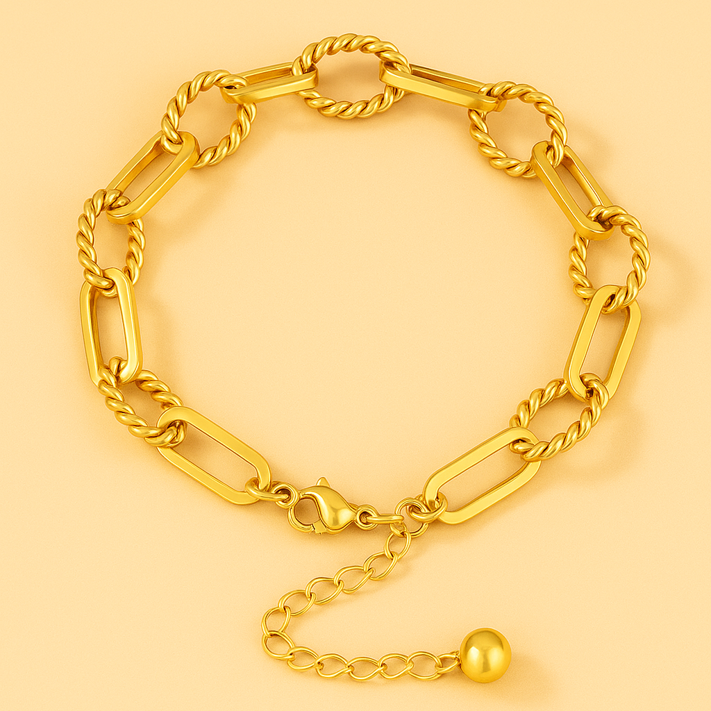 Twisted Chain Bracelet -Vintage Fully Adjustable