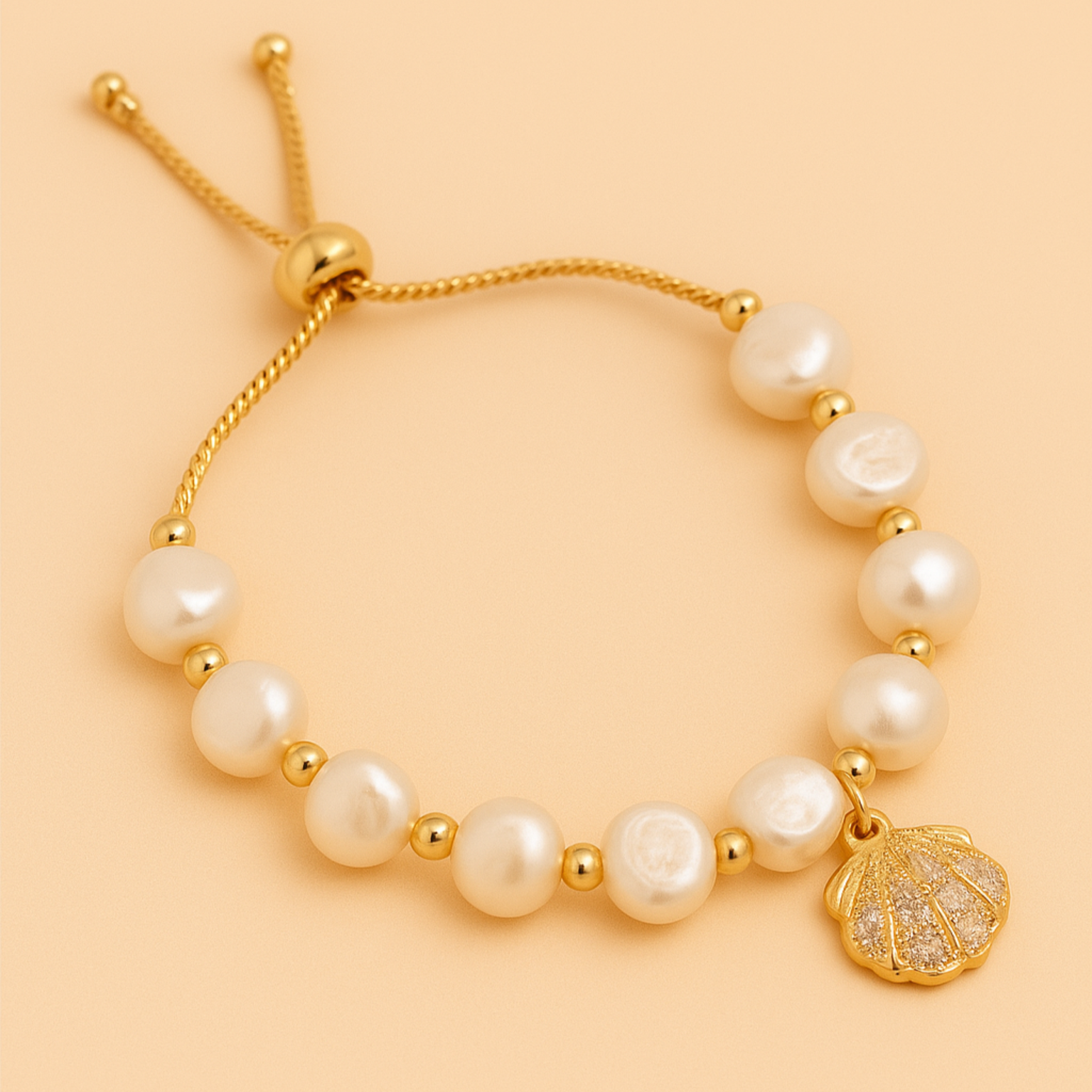 Isla | Baroque Pearl & Shell Bracelet