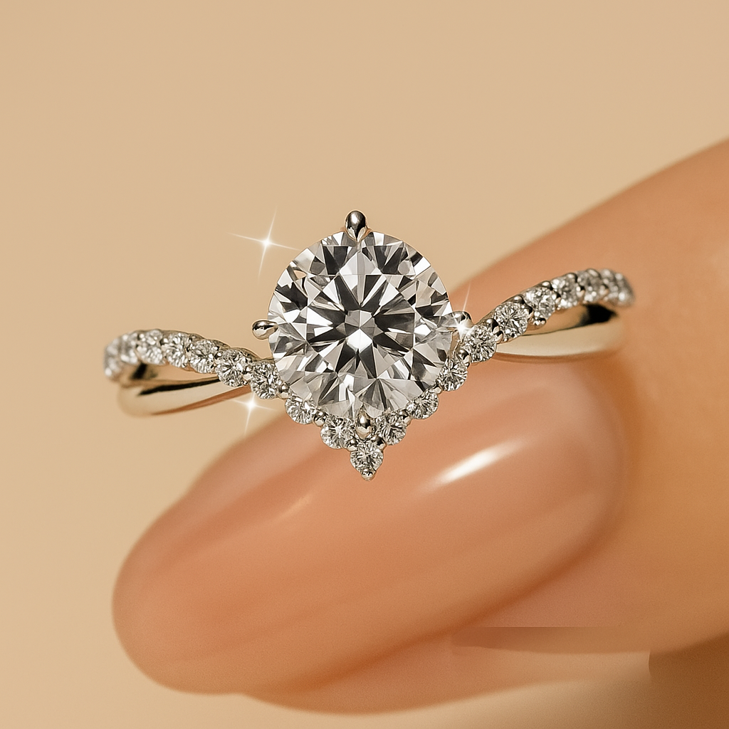 Classic 1 kt Princess Cut Engagement Ring - Zirconia