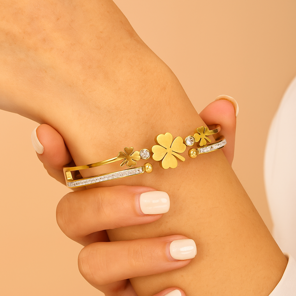 Rhinestone Cuff Bracelet - Elegant Ladies Bracelet