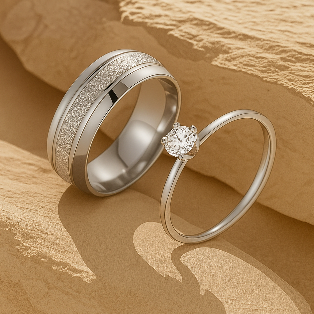 2-Piece Matching Rings - Jewelry for couples
