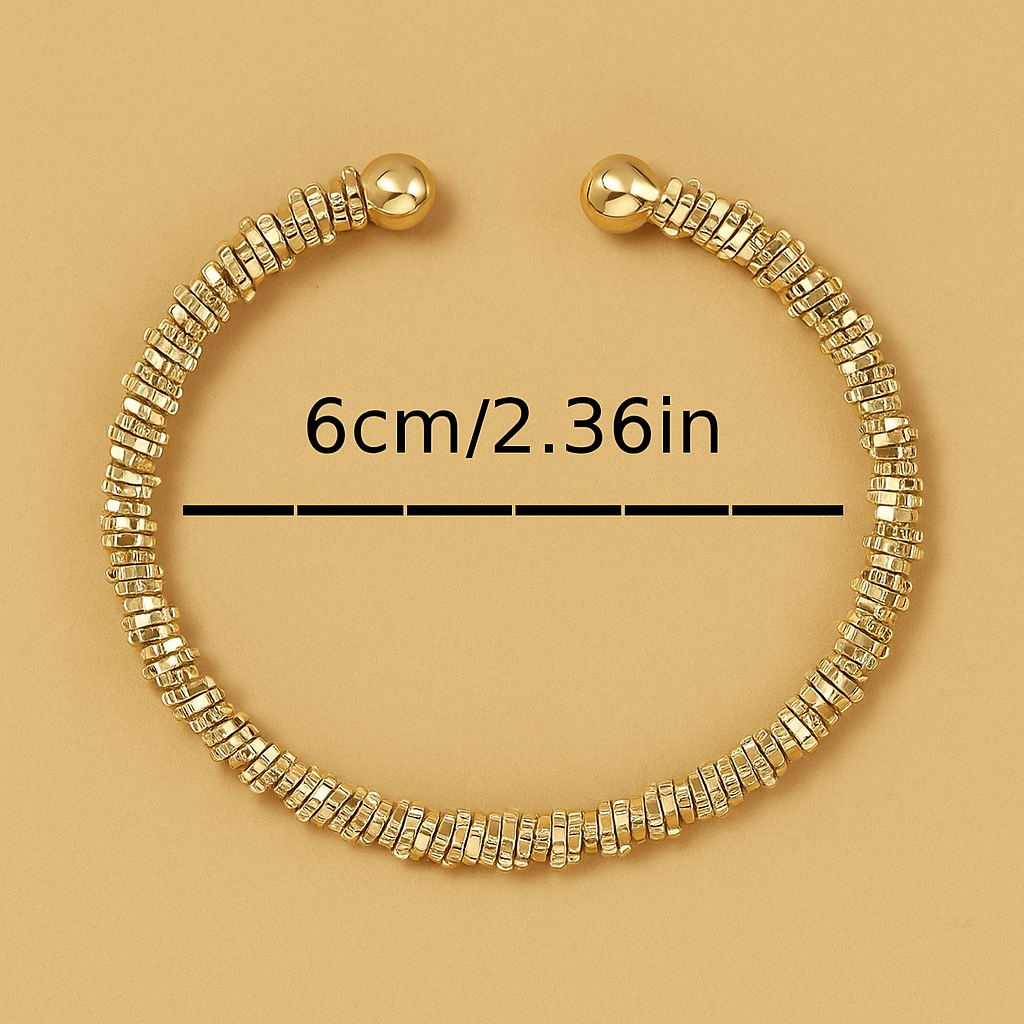 Gold Cuff Bracelet for Ladies - Gothic Appearance