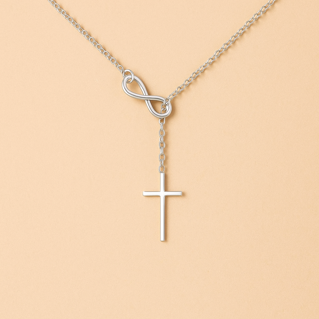 Infinity Cross Necklace - Chic Gold Symbol Jewelry