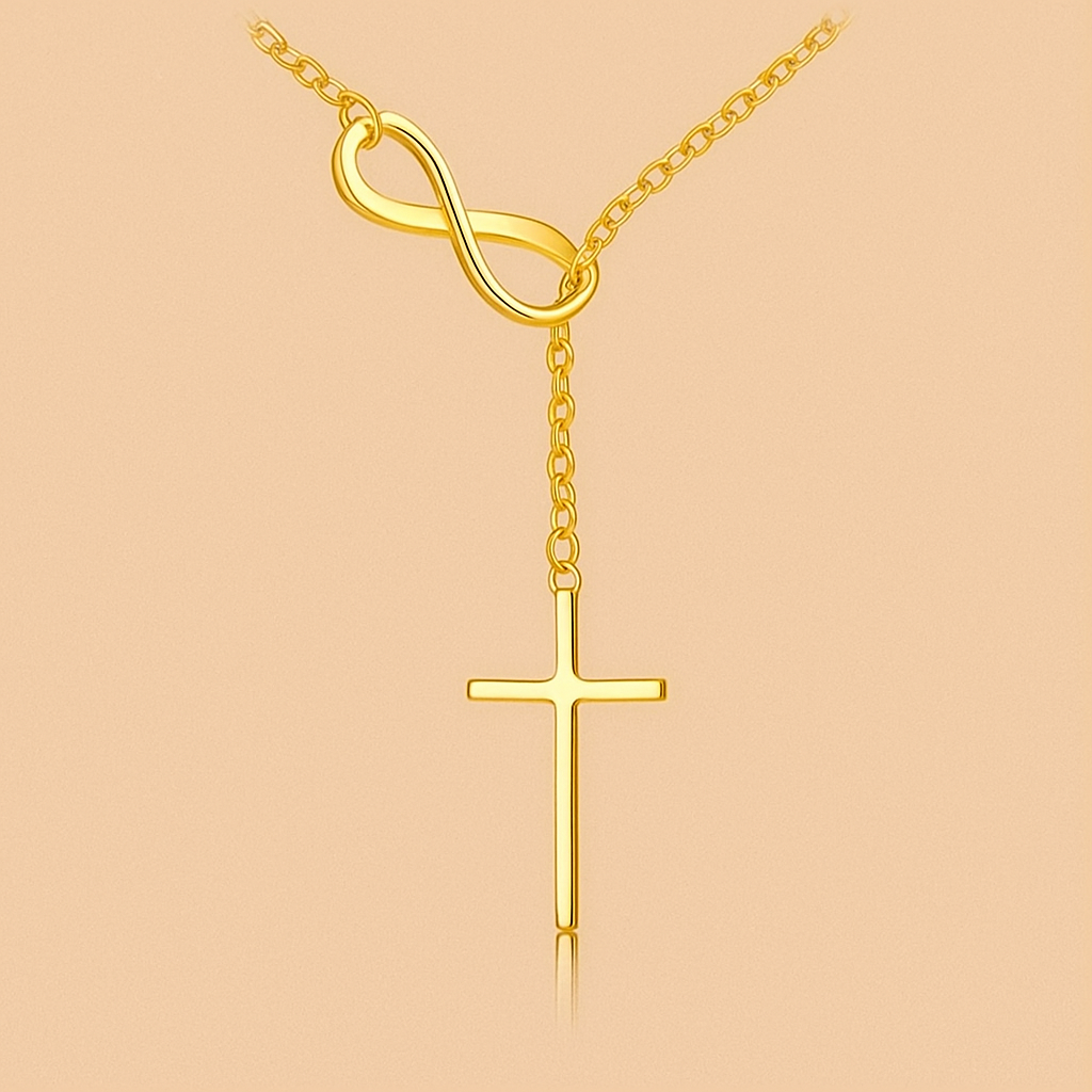 Infinity Cross Necklace - Chic Gold Symbol Jewelry