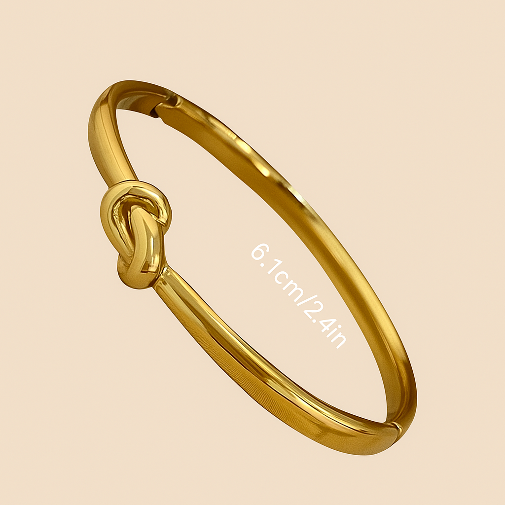 Minimalist Gold Bracelet - Chic Knot Design for Ladies
