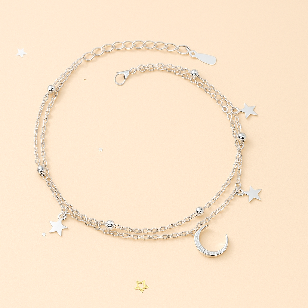 Adjustable Chain with Synthetic Zirconia for Women’s