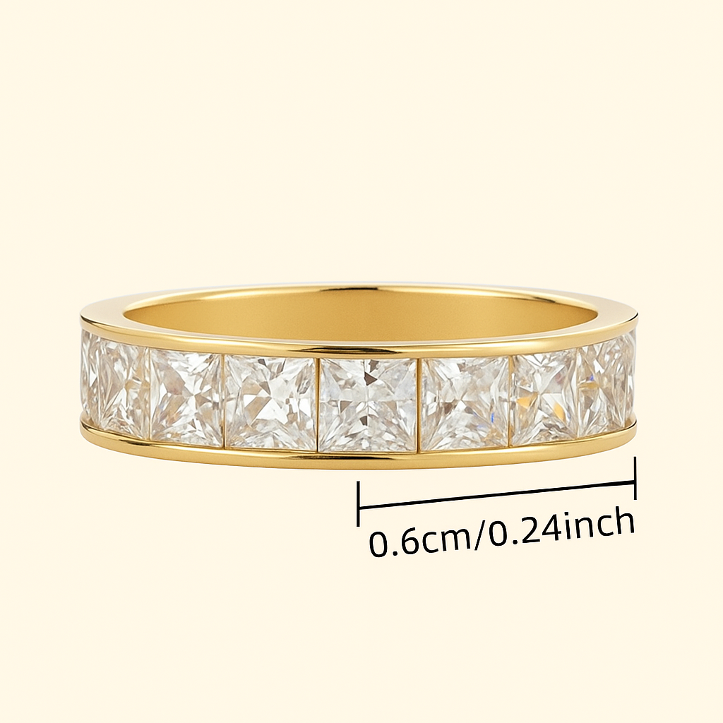 Eternal Wide Band Ring for Women – Cubic Zirconia