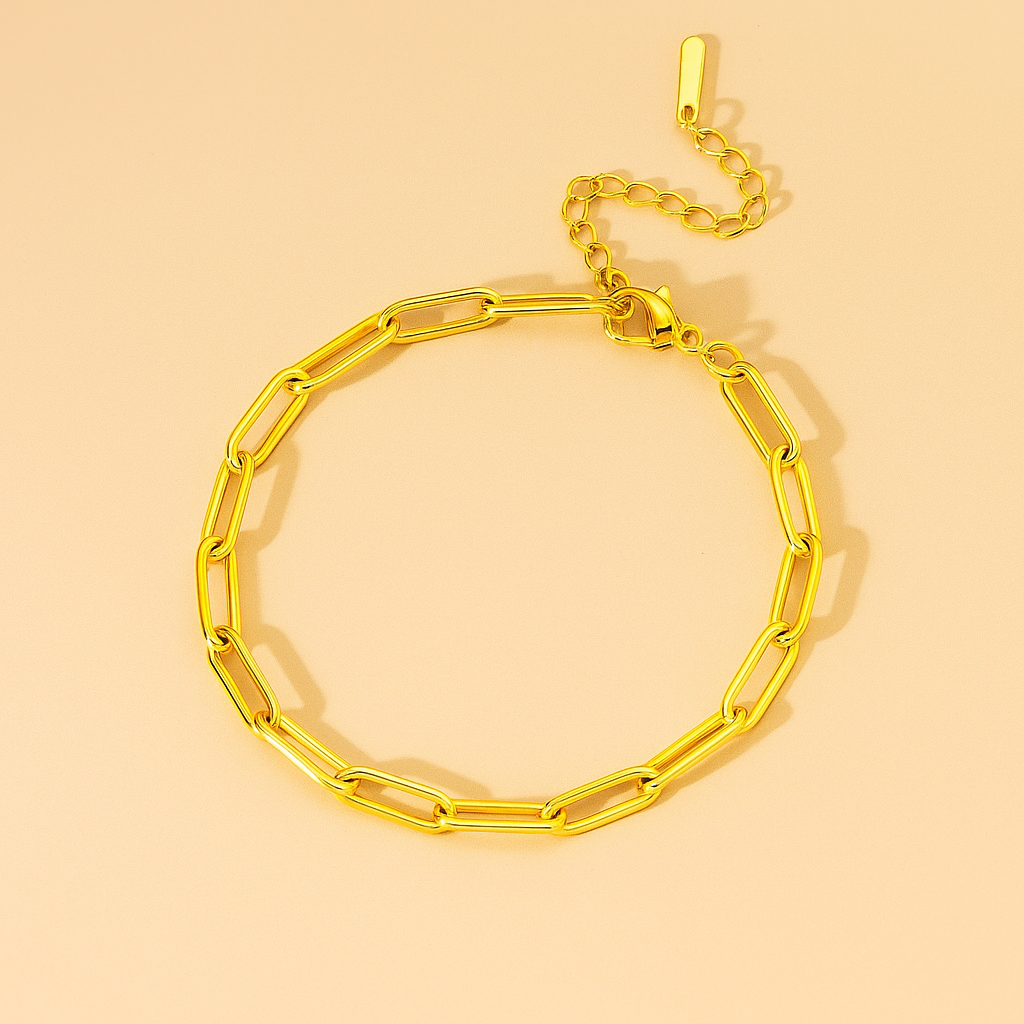 Heartline Gleam – Elegant Titanium Bracelet for Day & Date Nights