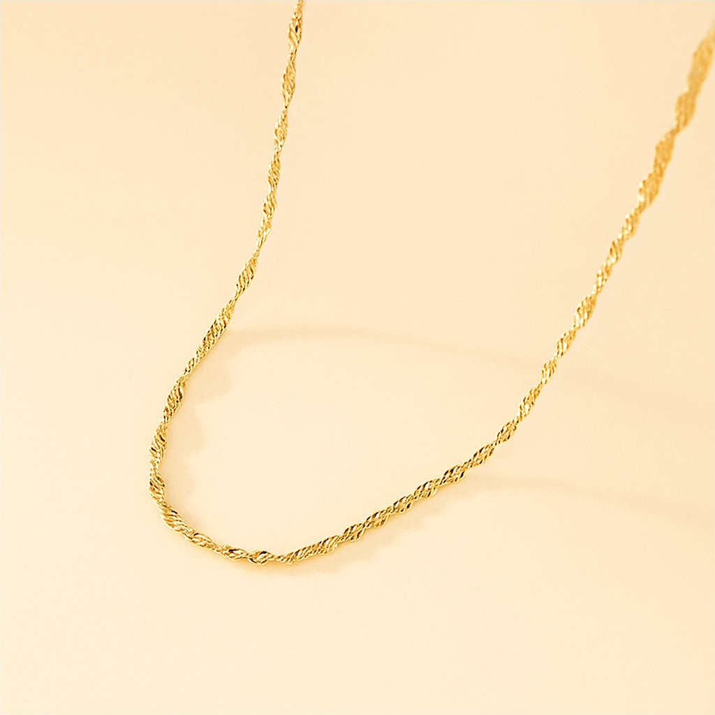 Ripple Gleam Elegant Water Wave Necklace for Her