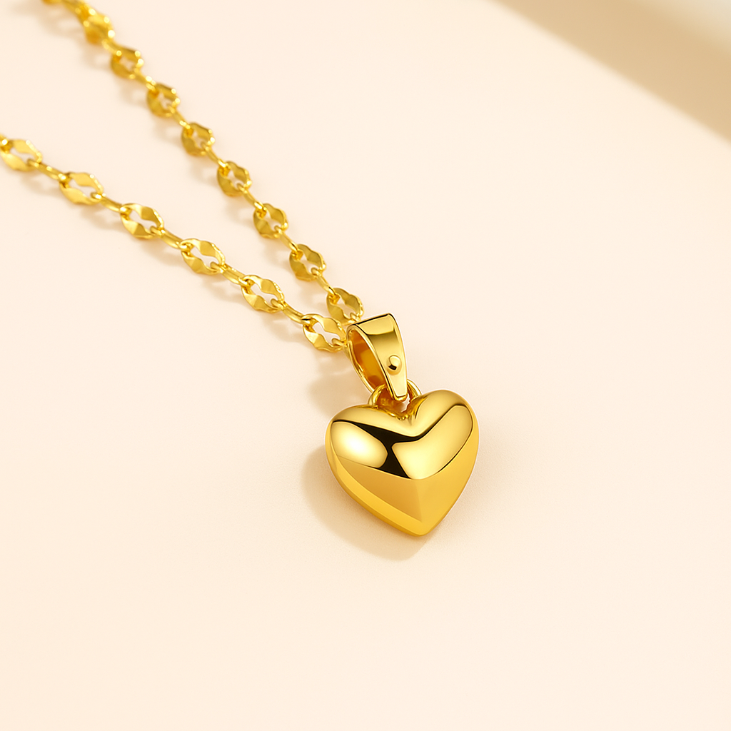 Heart of Gold Classic Charm Necklace for Every Season
