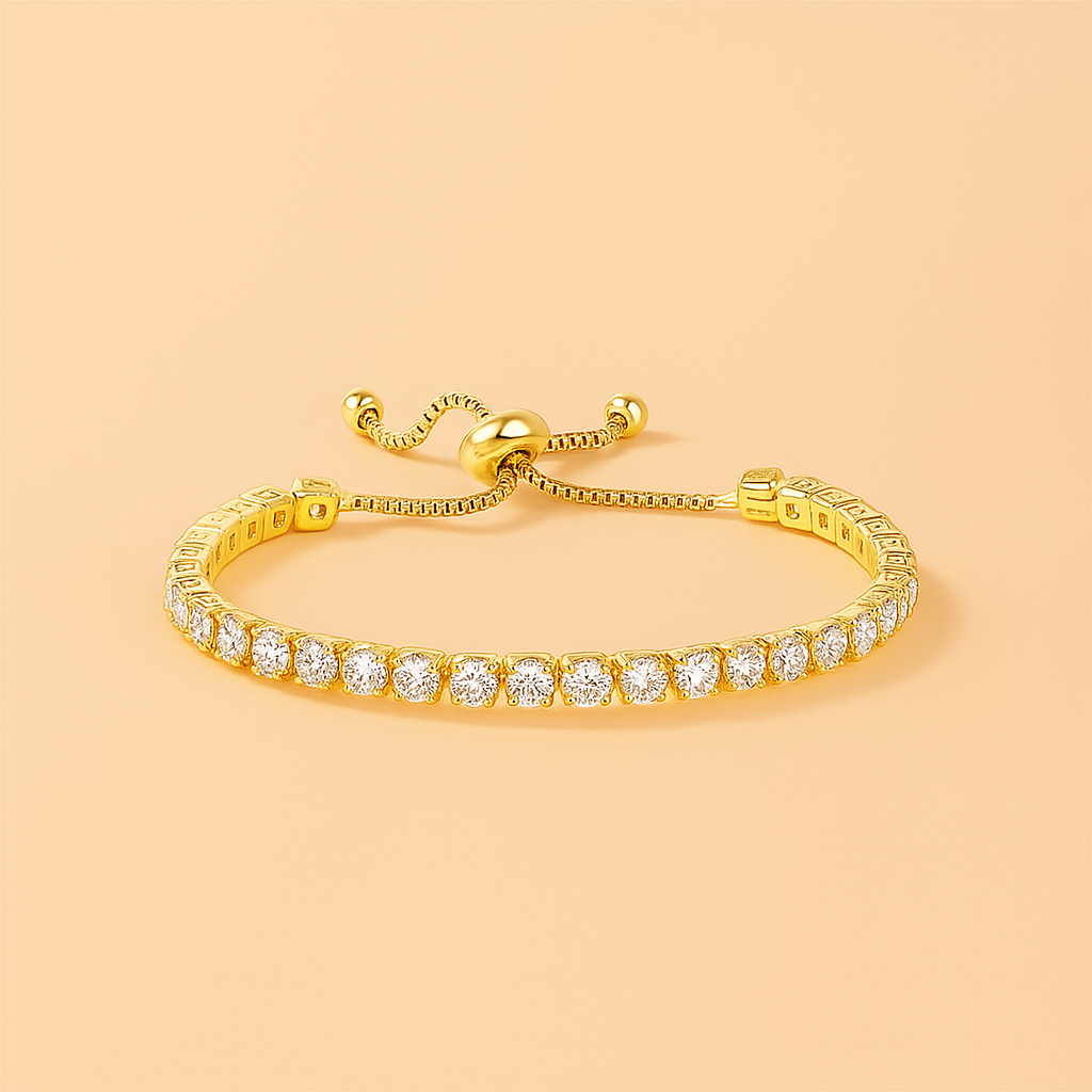 Crystal Embrace Classic Adjustable Tennis Bracelet for All Occasions