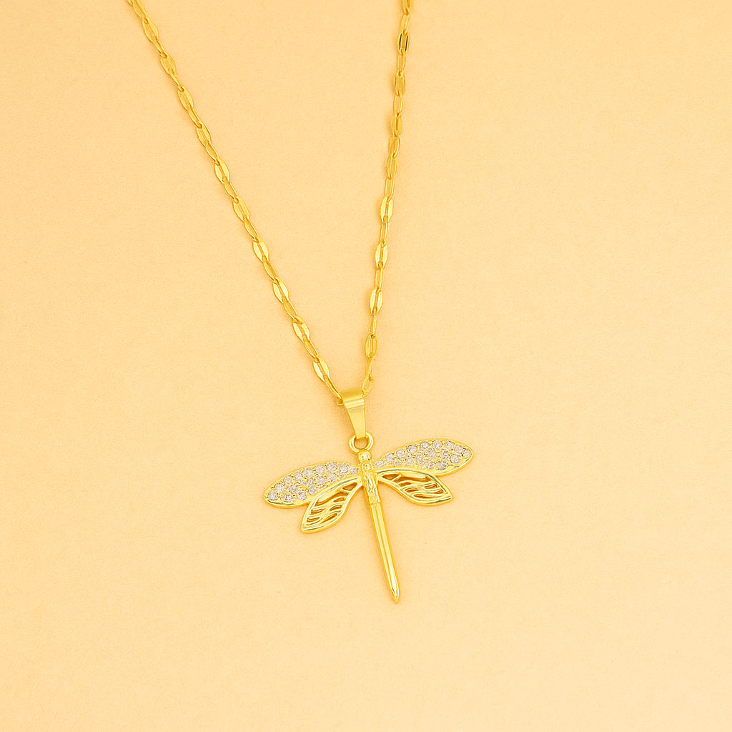 Ethereal Drift Artistic Dragonfly Necklace for Boho Souls