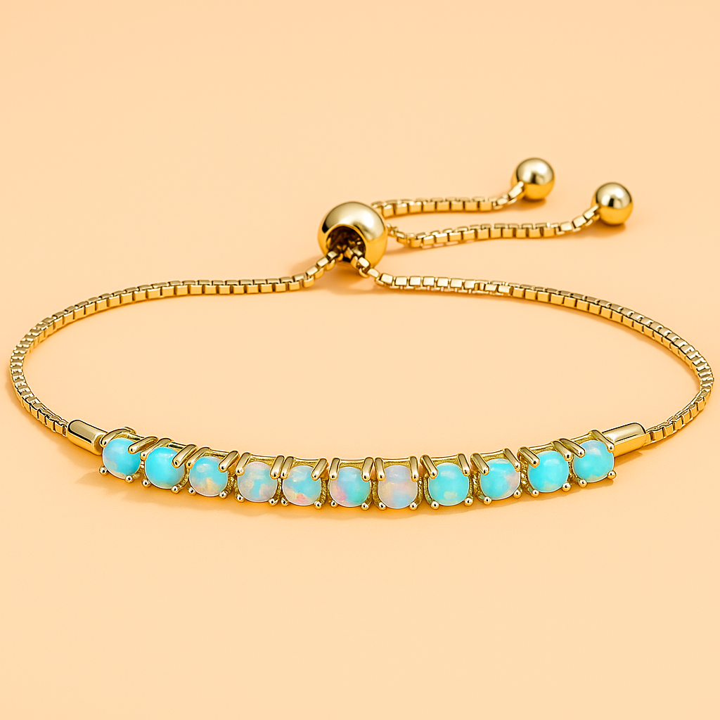 Romantic Multicolor Opal Stretch Bracelet