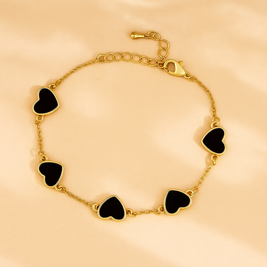 Ivy Chic Heart Charm Bracelet for Women