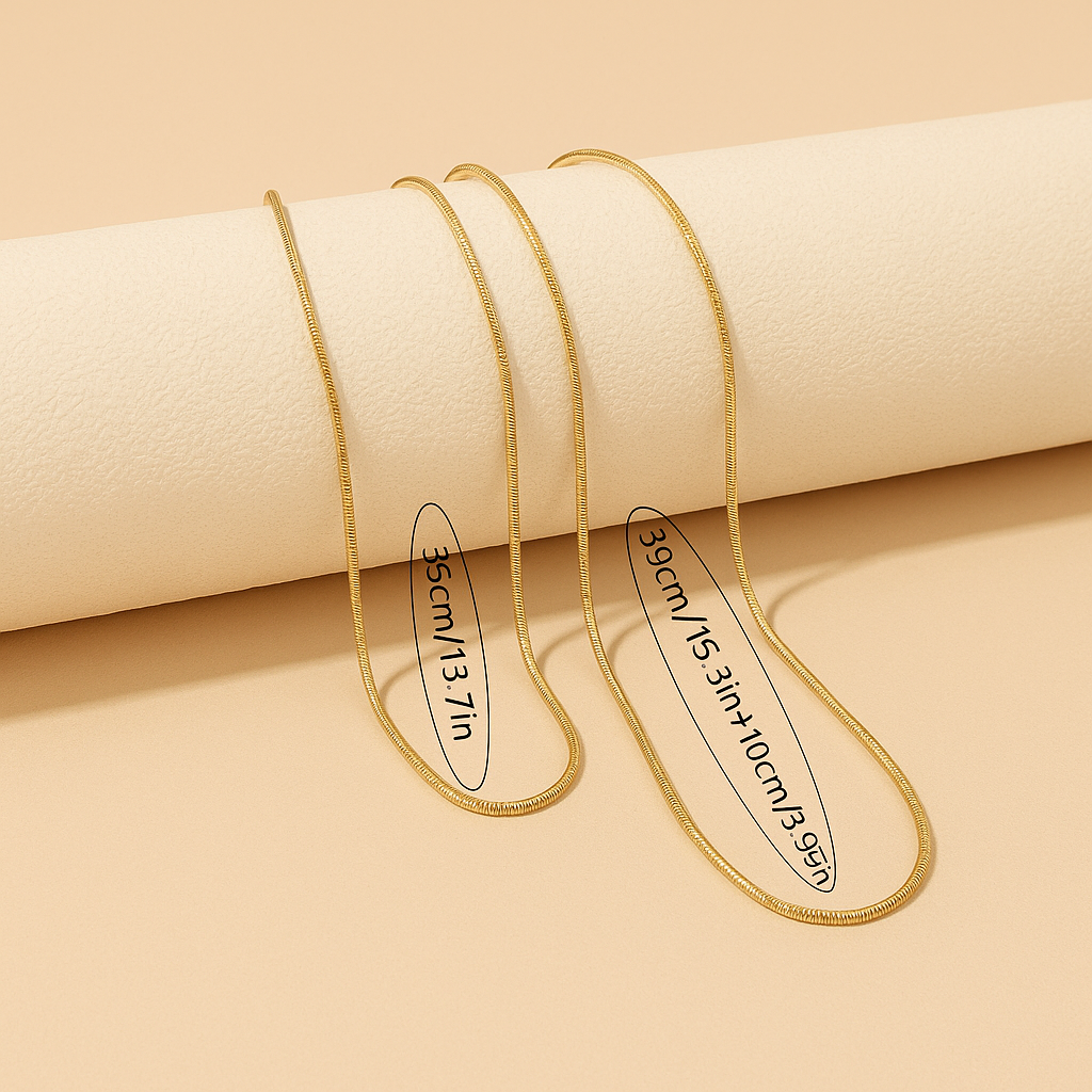 Light Luxury Double-Layer Snake Bone Chain Necklace | Gold-Plated