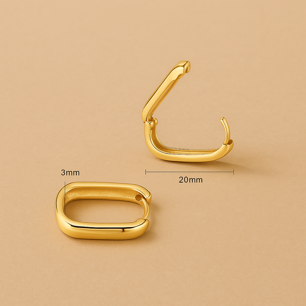 The Icon Hoops in 18k Gold