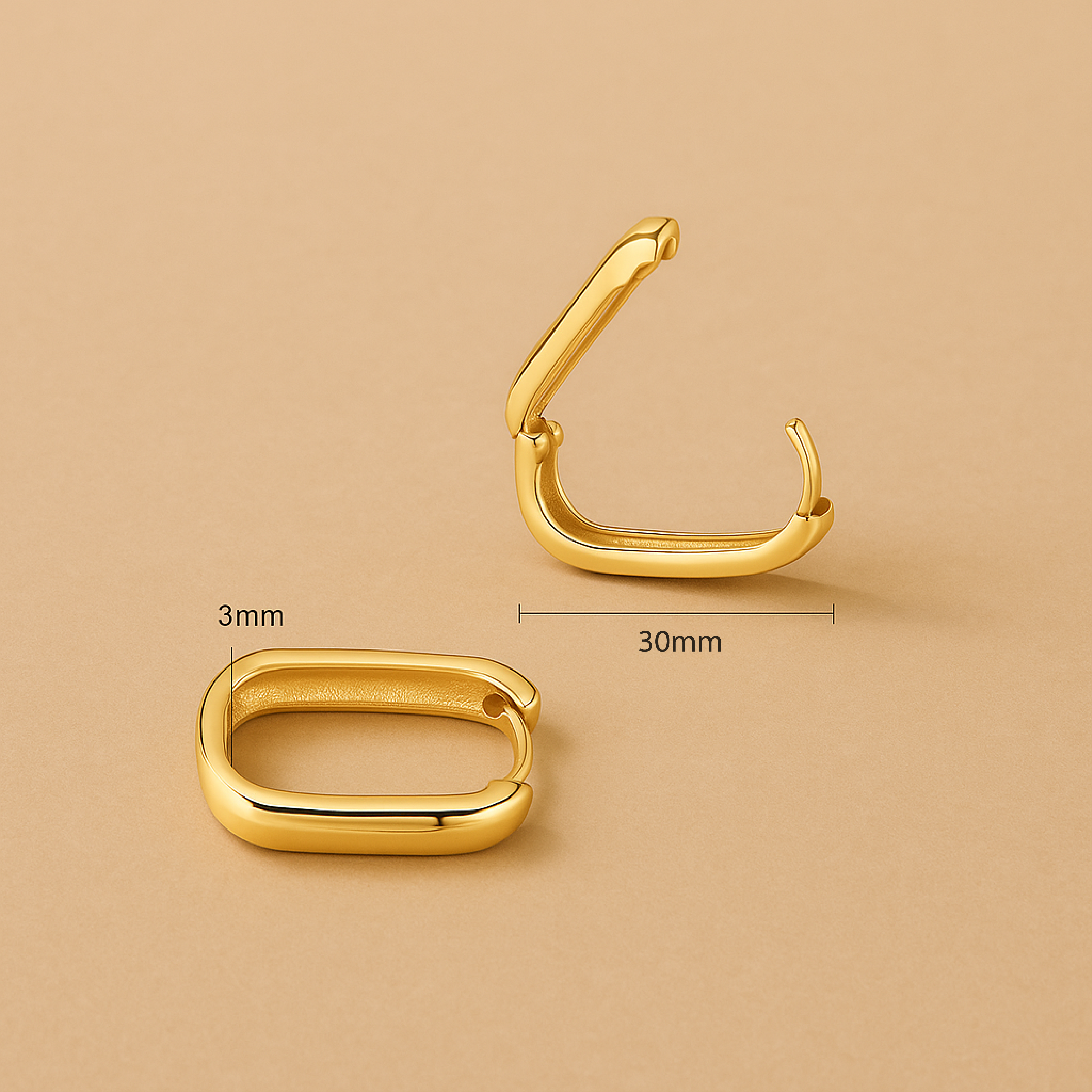 The Large Icon Hoops in 18k Gold